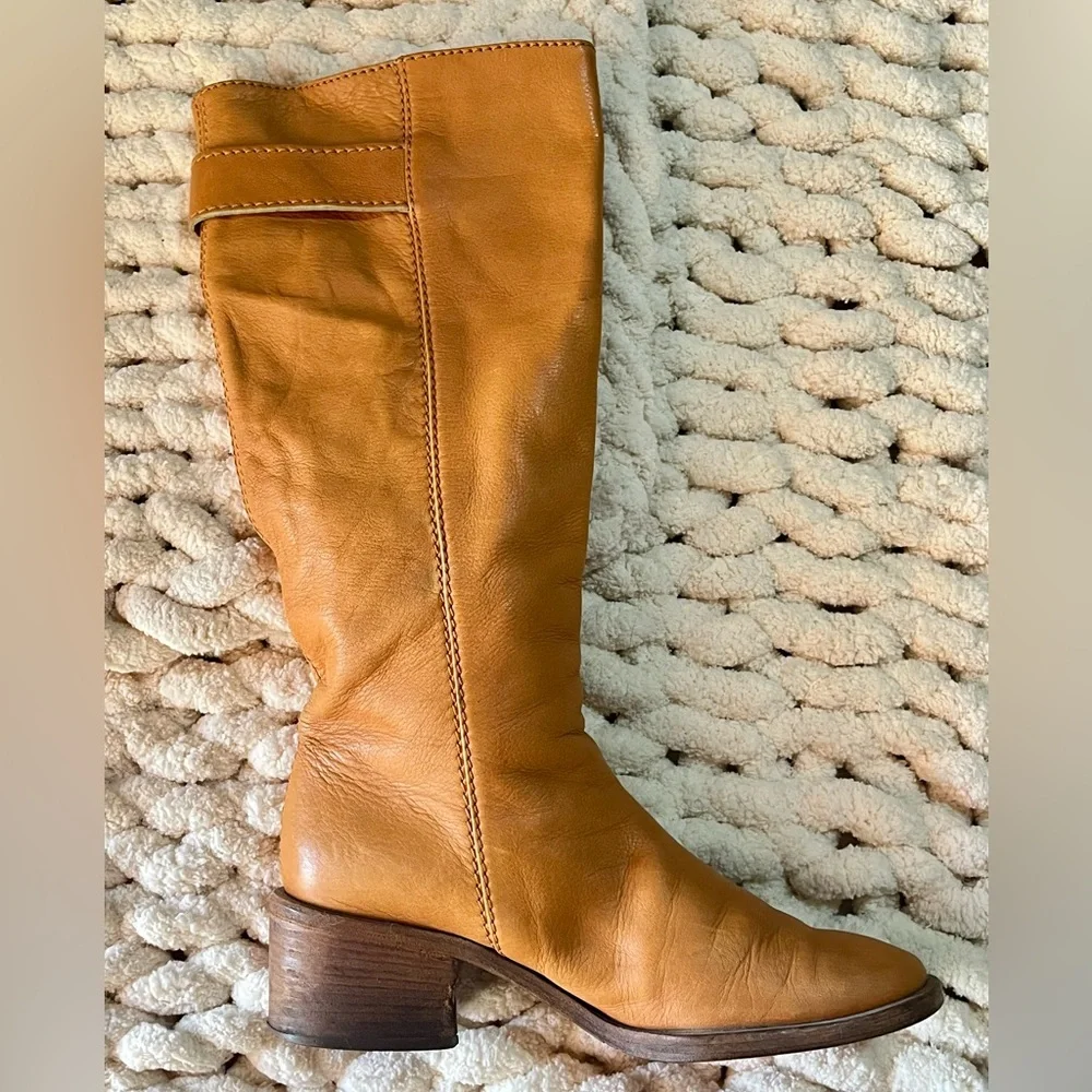 Chloé Paddington Pebbled Leather Tall Riding Boots